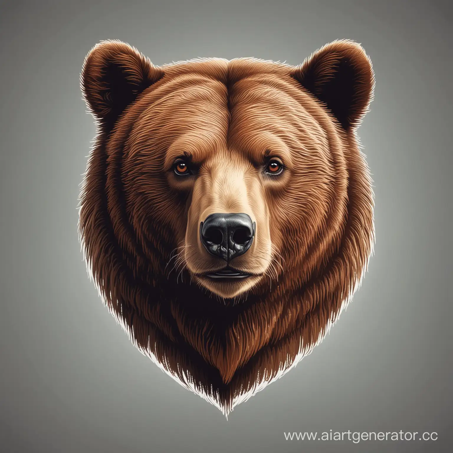 портрет медведя векторная графика
