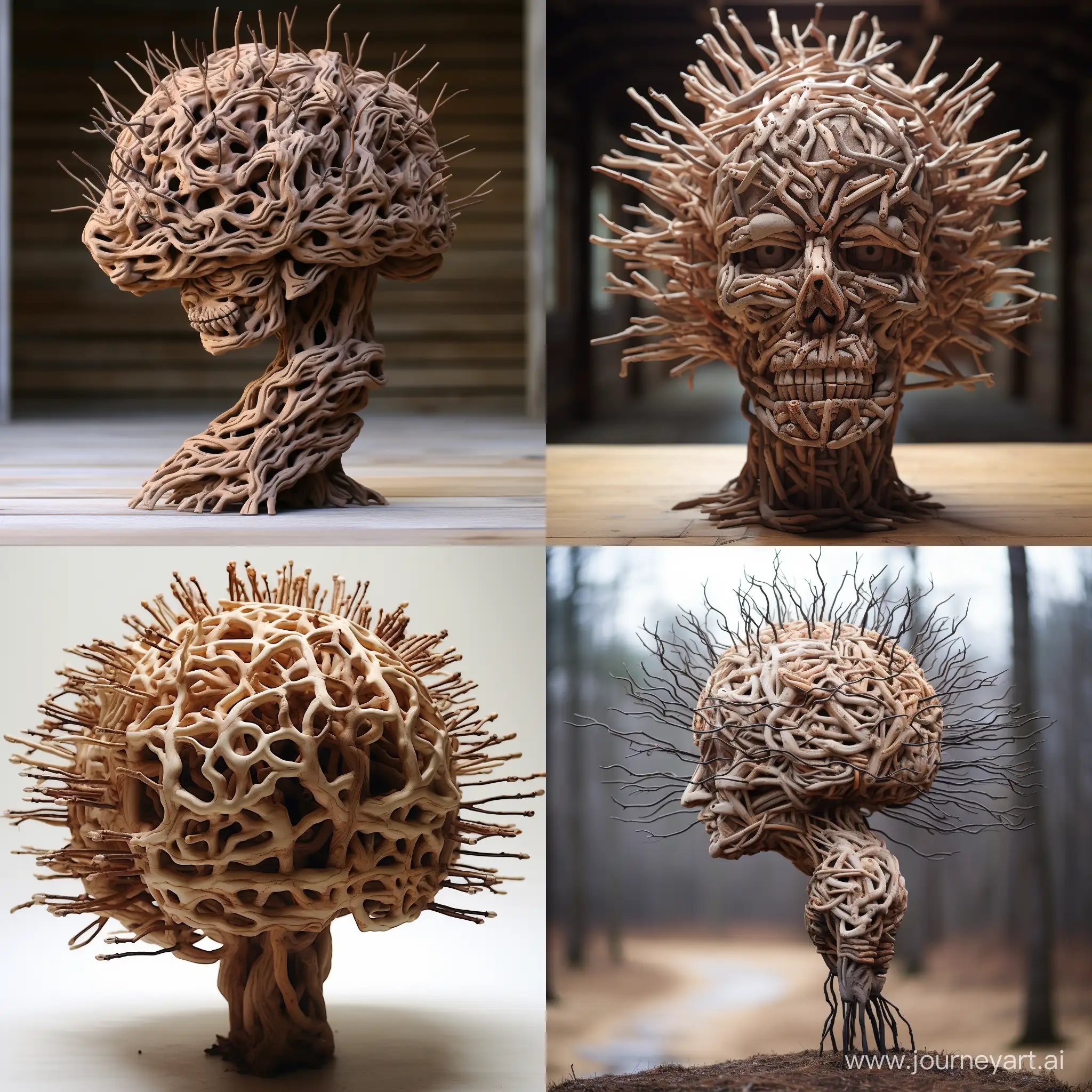 A brain made of sticks