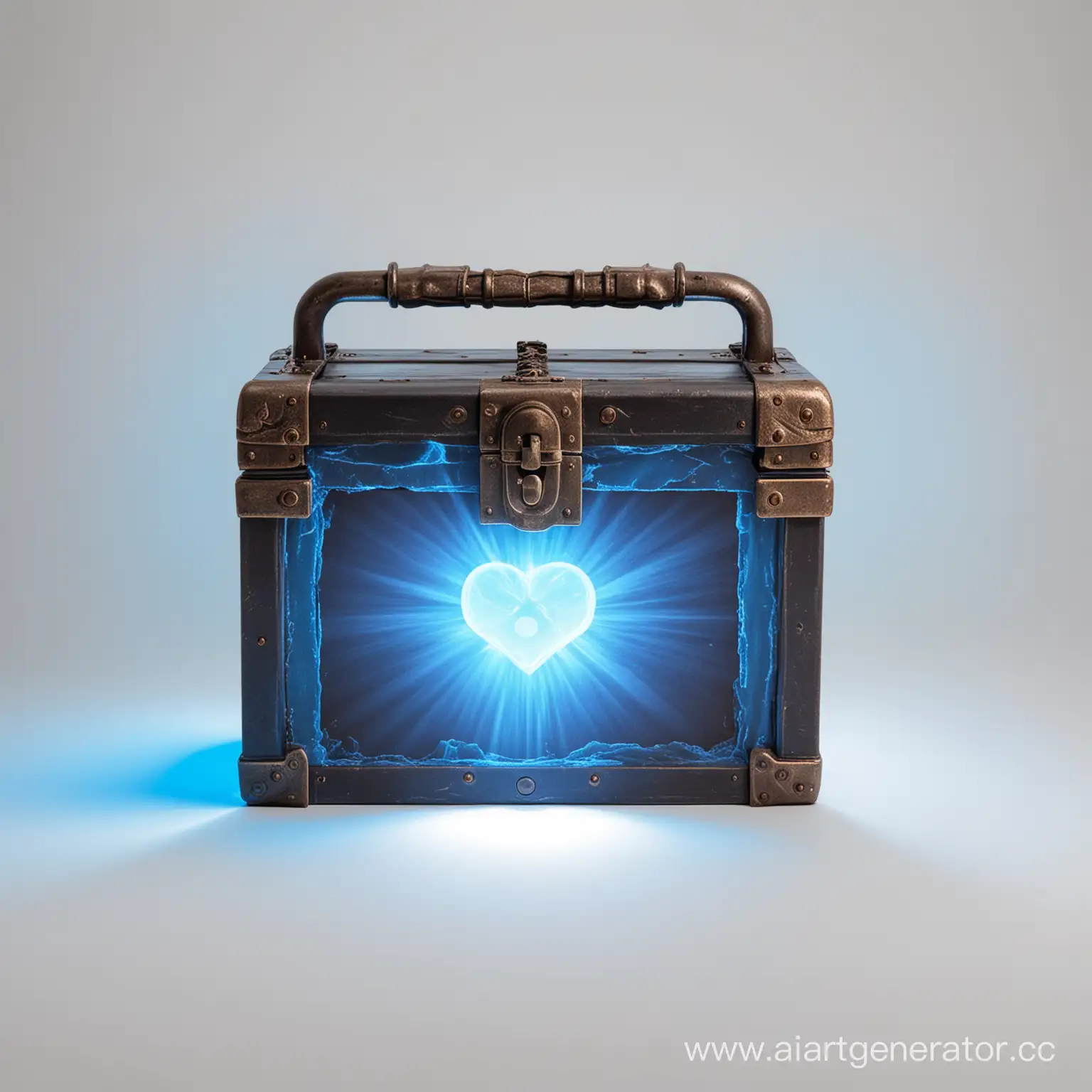 Enchanted-Chest-Emitting-Blue-Light-on-White-Background