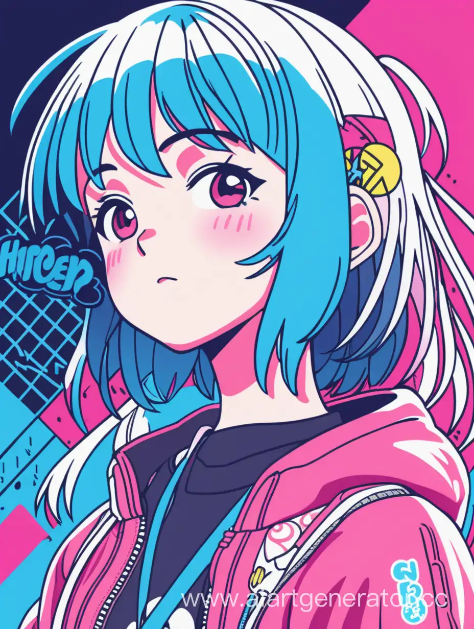 Colorful-Anime-Girl-Cover-Art-in-Hyper-Pop-Style