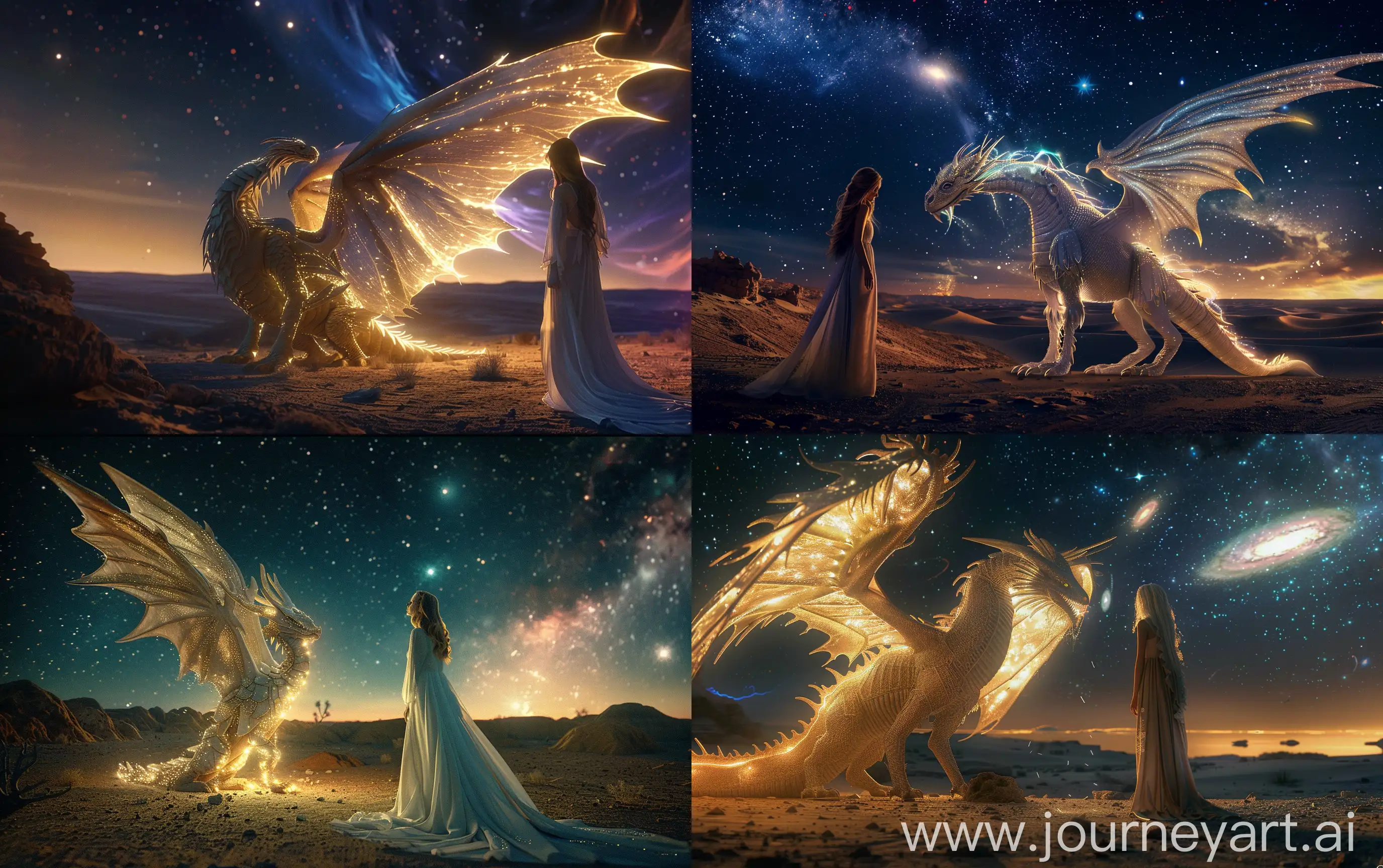 Majestic-Glowing-Dragon-Encounter-in-Enchanted-Desert-Landscape