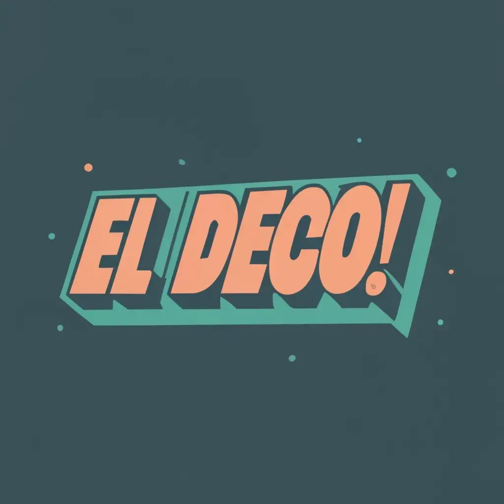 logo, dot matrix, with the text "Flippin' with El Deco", typography, be used in Entertainment industry