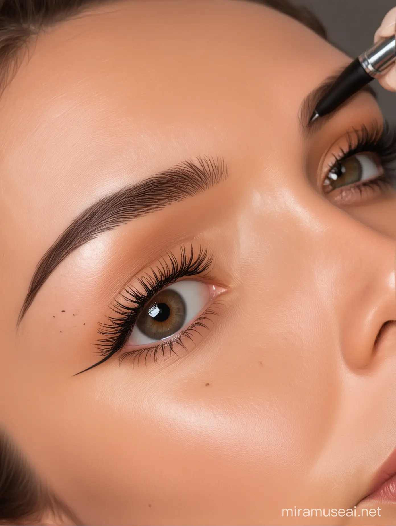 Professional Microblading Procedure Womans Full Body Treatment