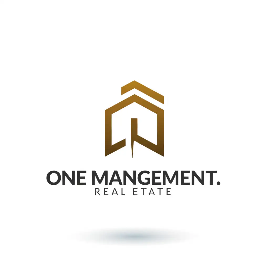 a logo design,with the text "One Management Ltd Real Estate", main symbol:House,Moderate,be used in Real Estate industry,clear background