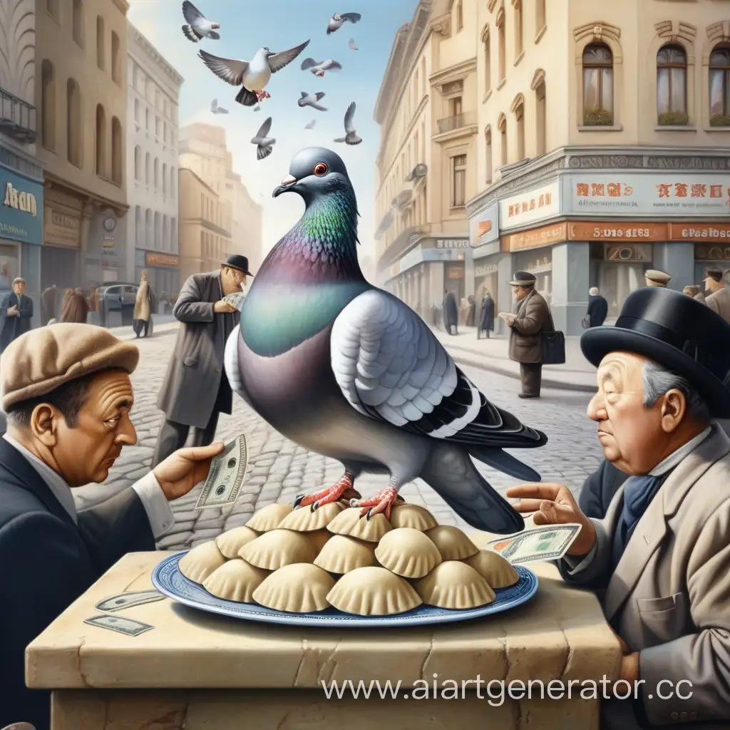 Surreal-Pigeon-Dumpling-Advertisement-Draws-Crowds