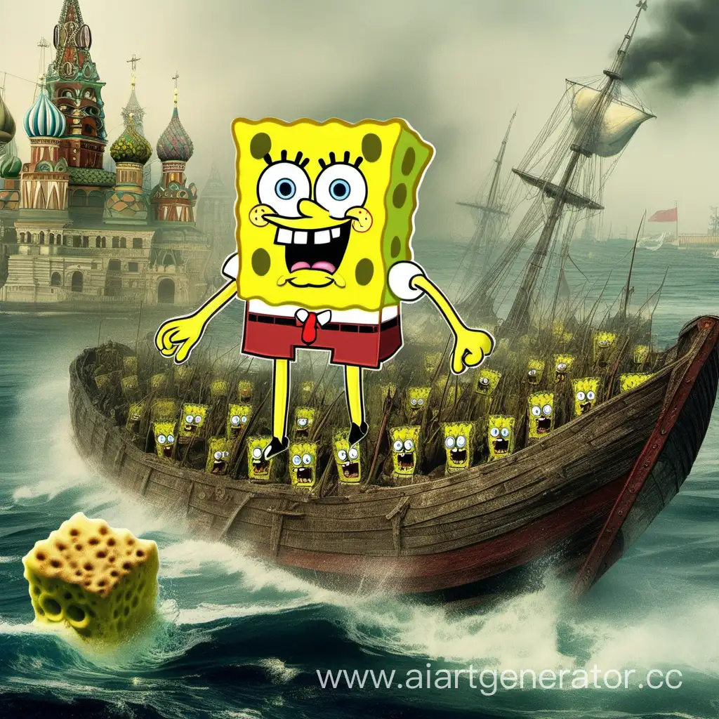 Epic-Battle-SpongeBob-Confronts-Ancient-Russians-in-a-Mythic-War