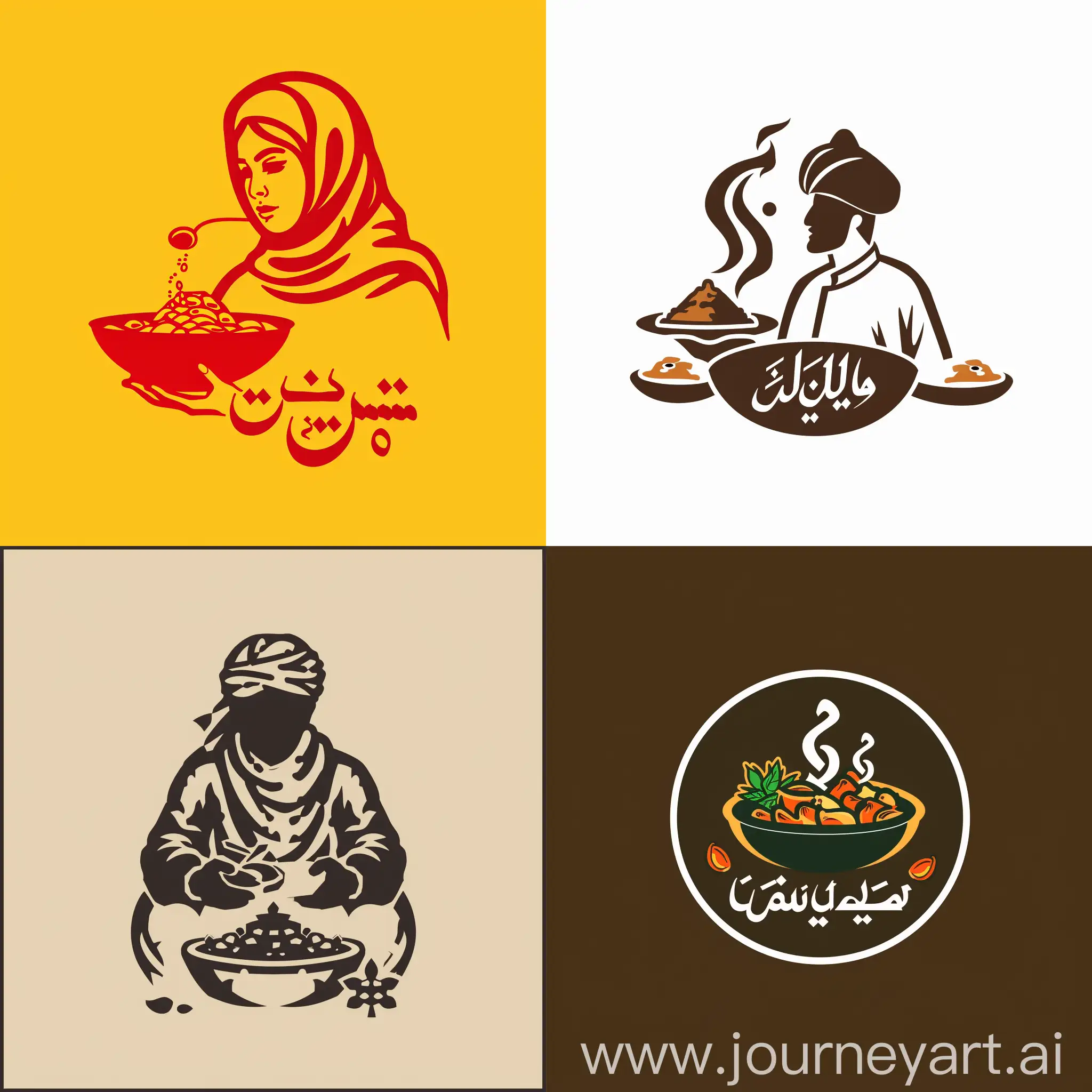 Logo for a Yemeni restaurant serving food