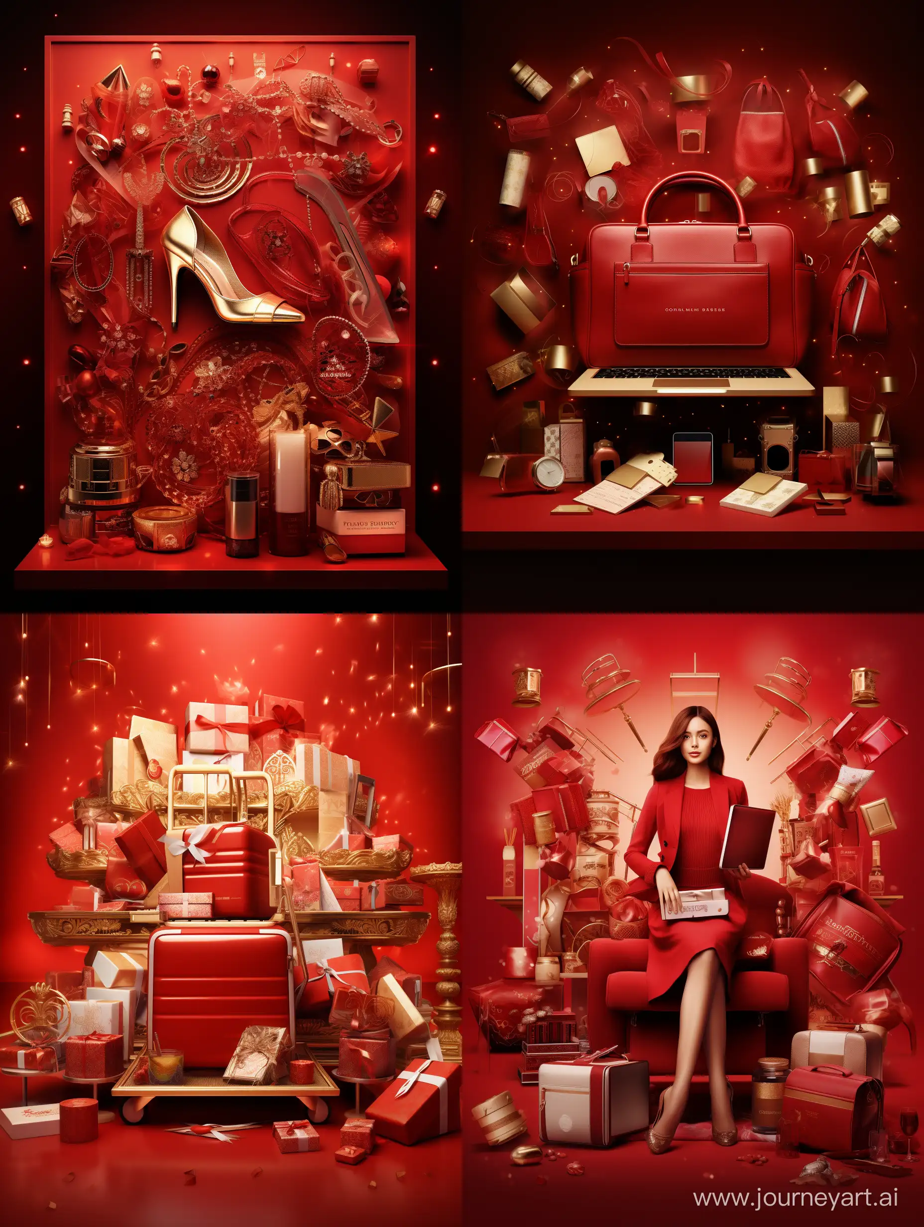 Luxurious-Red-and-Gold-ECommerce-Promotion-Poster-in-Realistic-C4D-Style