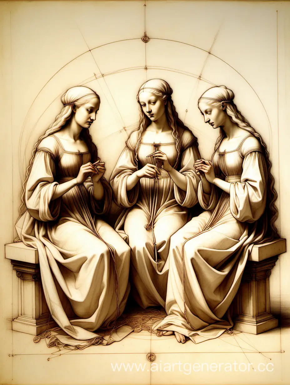 Three-Graceful-Moirai-Spinning-Fate-RenaissanceInspired-Art