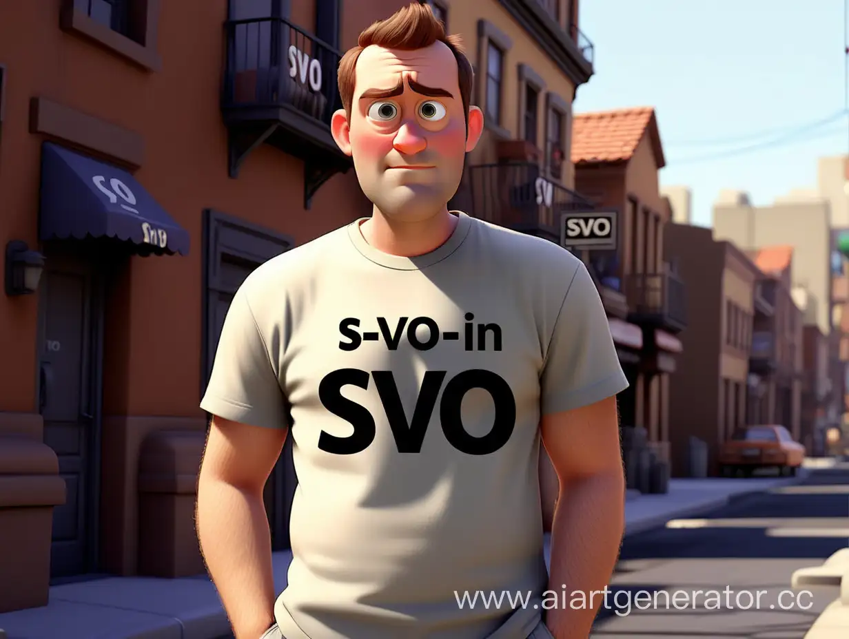 Casual-Guy-Wearing-SVO-TShirt-with-PixarInspired-Style