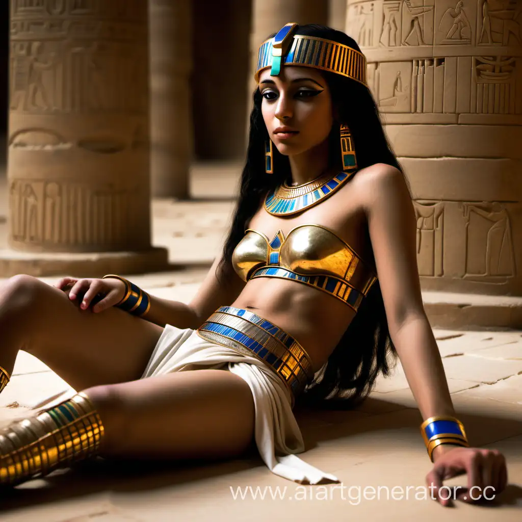 Resting-Young-Pharaohs-Dancer-with-Beautiful-Hip-Belt