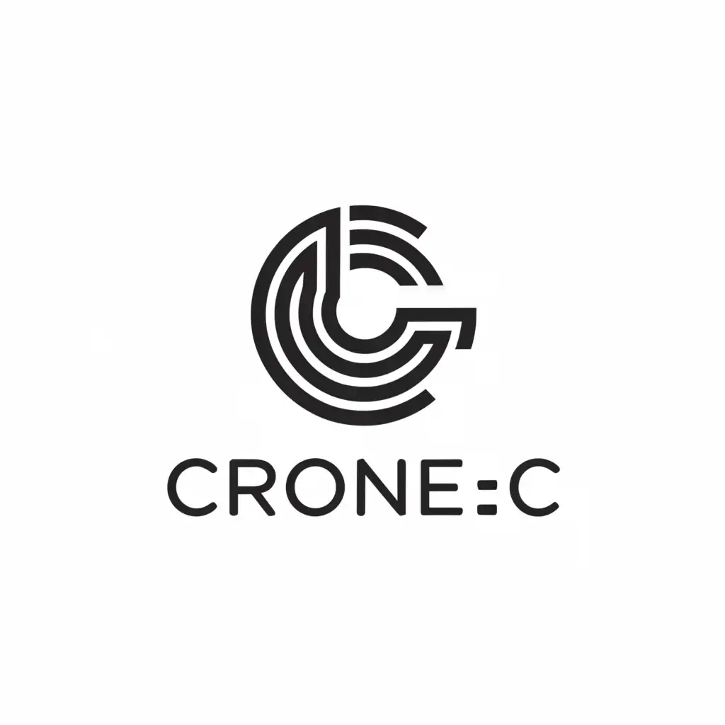 a logo design,with the text "CRONE-C", main symbol:cylindrical damper,Moderate,be used in Technology industry,clear background