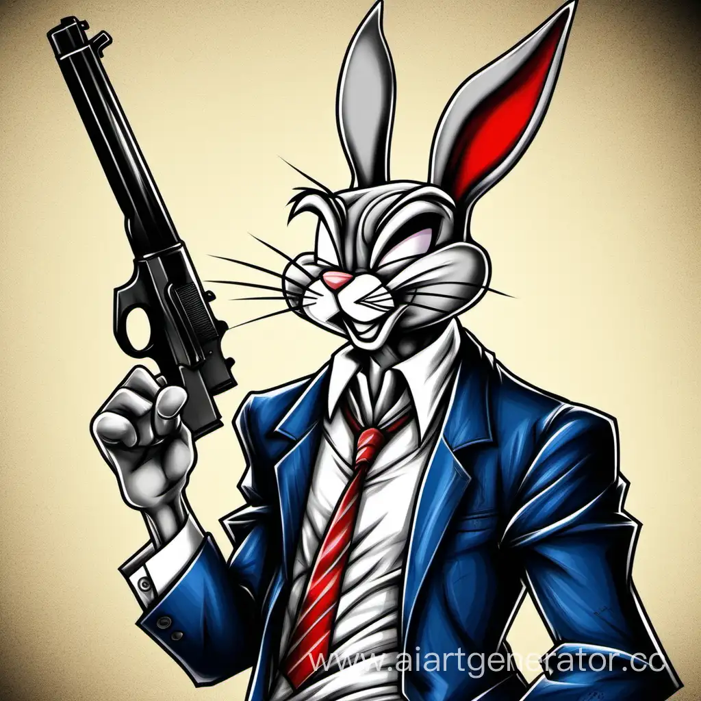 Bugs-Bunny-American-Gangster-Art