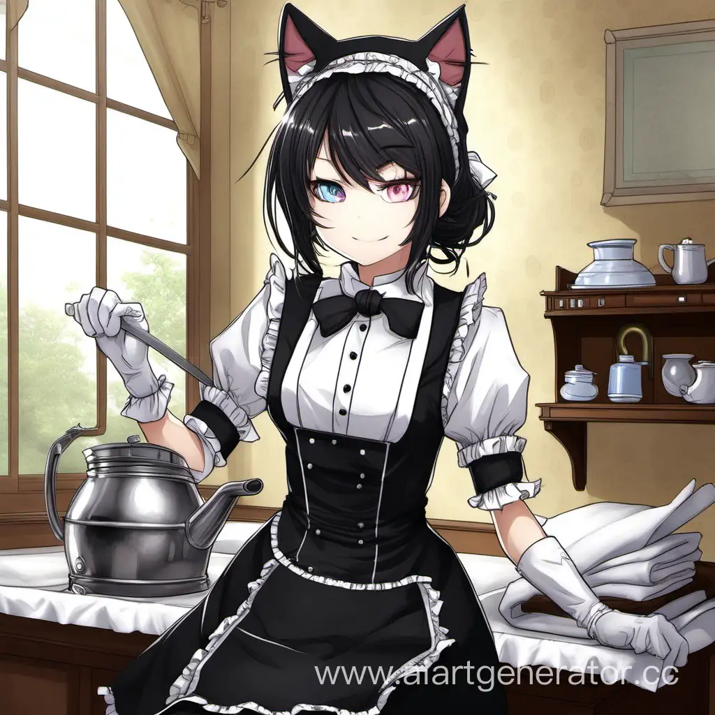 Adorable-Cat-Girl-Chambermaid-with-Elegant-Apron