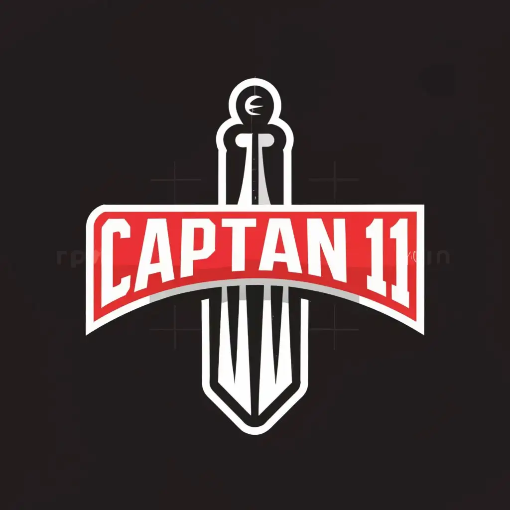 a logo design,with the text "Captain 11", main symbol:Cricket,Minimalistic,be used in Sports Fitness industry,clear background