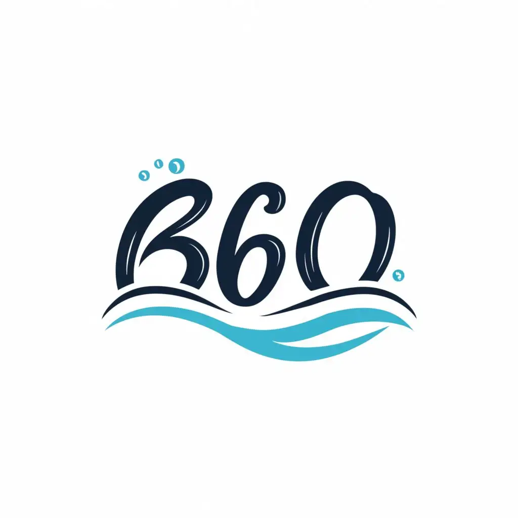 logo, water, with the text "660", typography