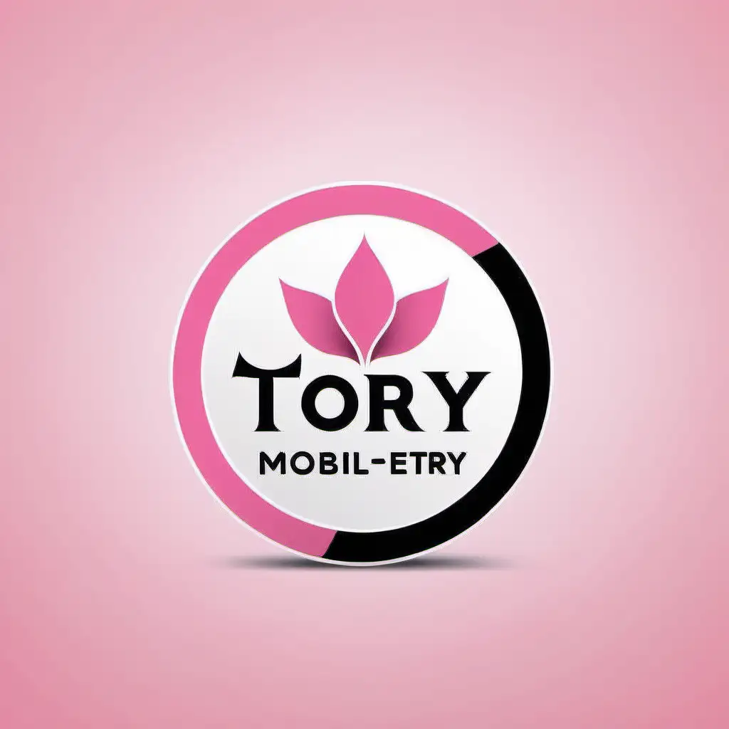 Tory Hygienic Mobile Toilets Services Logo in Feminine Pink White and Black