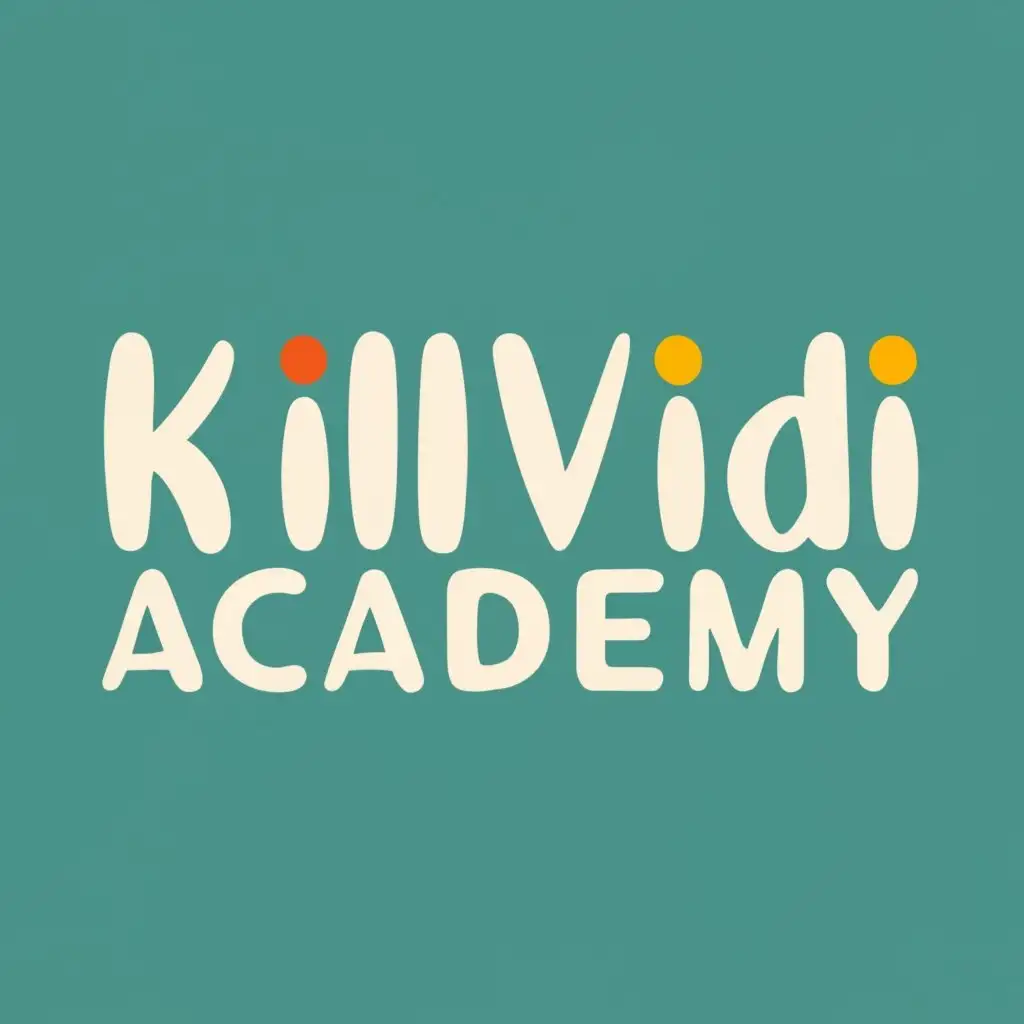 logo, logo with sky blue background color, with the text "Kilvidi Academy", typography, be used in Education industry