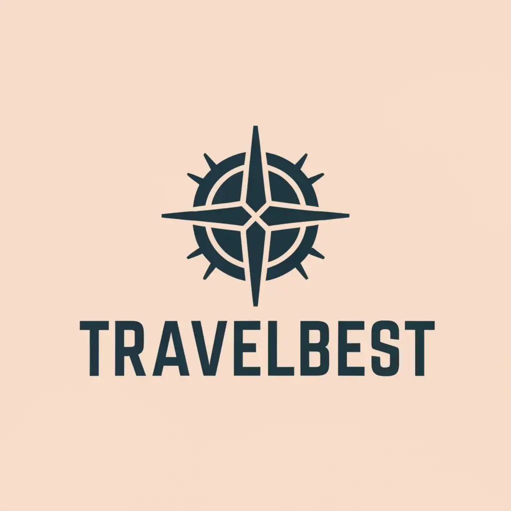 a logo design,with the text 'TravelBest', main symbol:Compass,Moderate, be used in Travel industry, clear background, 16:9 aspect ratio