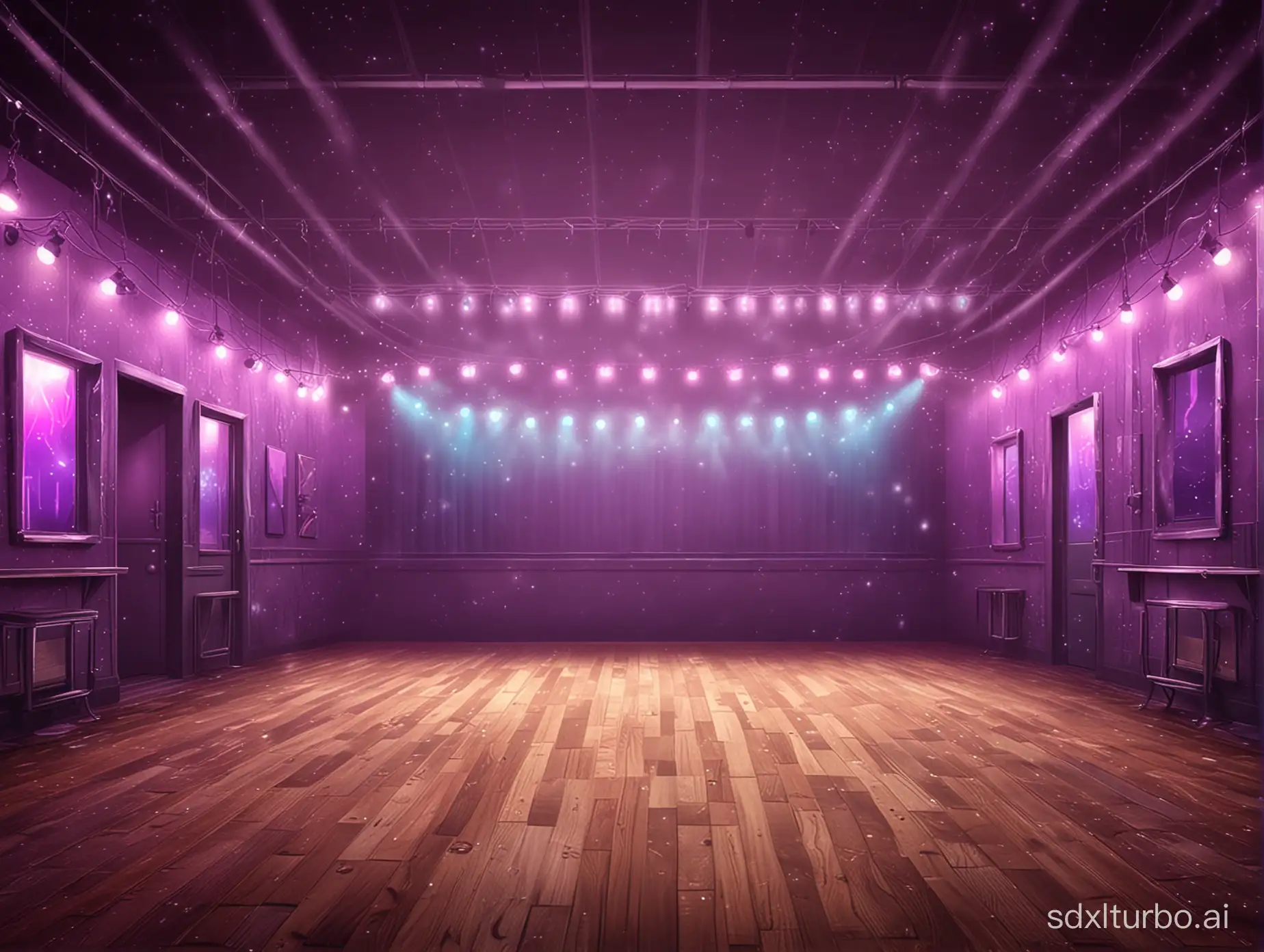 Game background, disco dance hall style, realistic style,