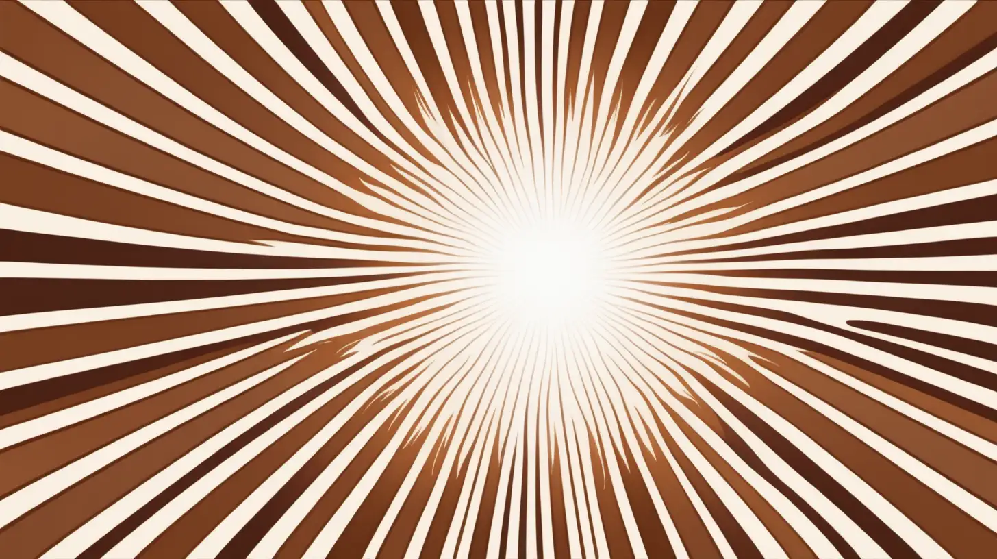 Radial stripes with light brown and light okka colors. Both shades fade as they get closer to each other in the center. Use a light brown and a light beige starting at the outer edge. comic style.