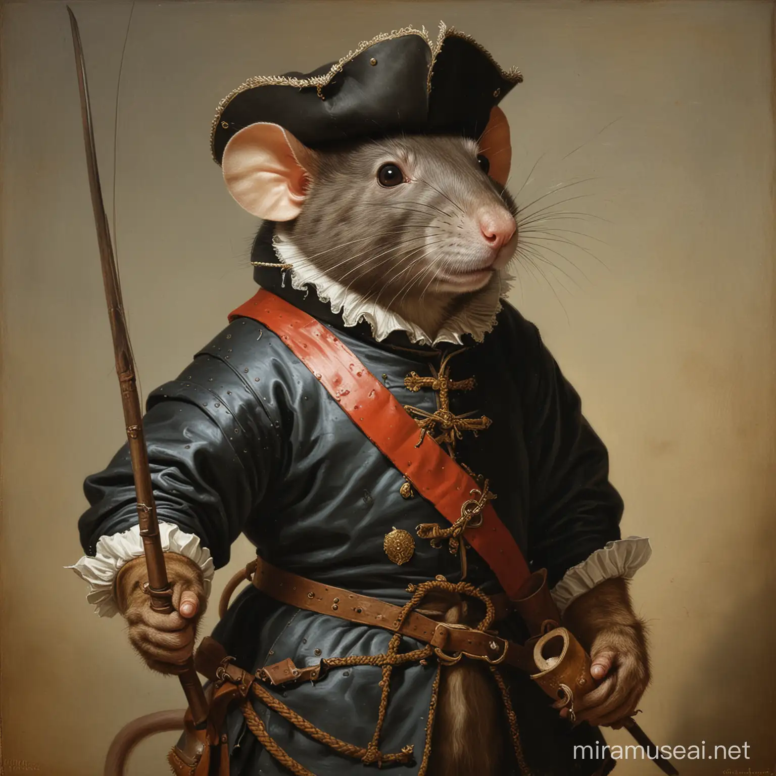 English Protestant Musketeer in 16th Century Painting