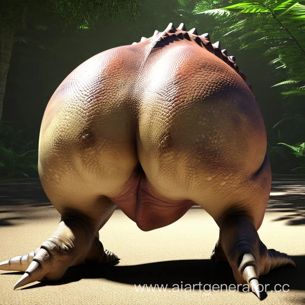 Playful-Dinosaur-Butt-Illustration