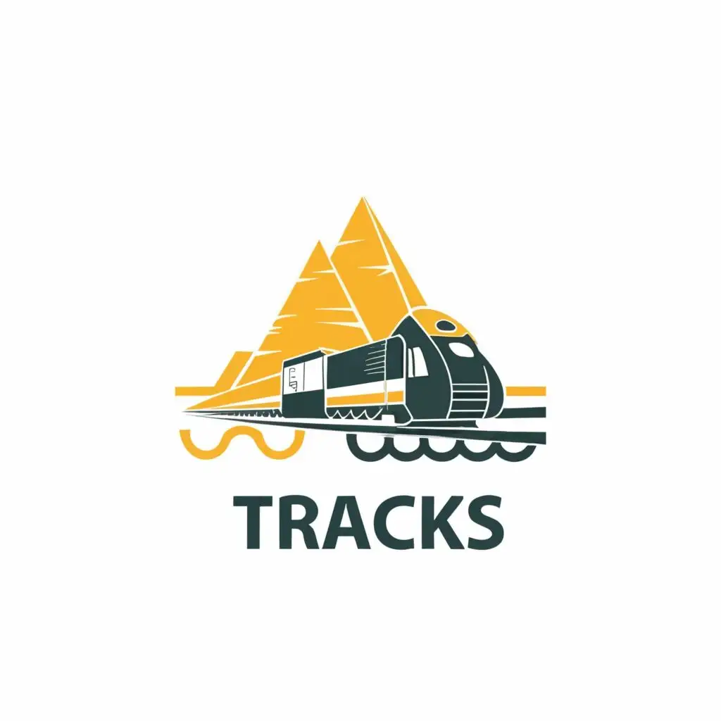 logo, Cairo Pyramids Metro, with the text "Tracks", typography, be used in Travel industry
