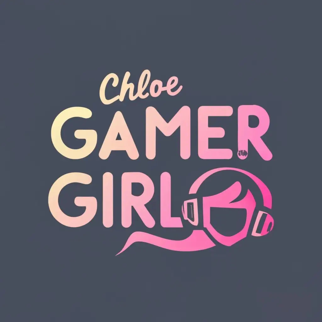logo, gamer girl, with the text "Chloe Gamer Girl", typography, be used in Entertainment industry
