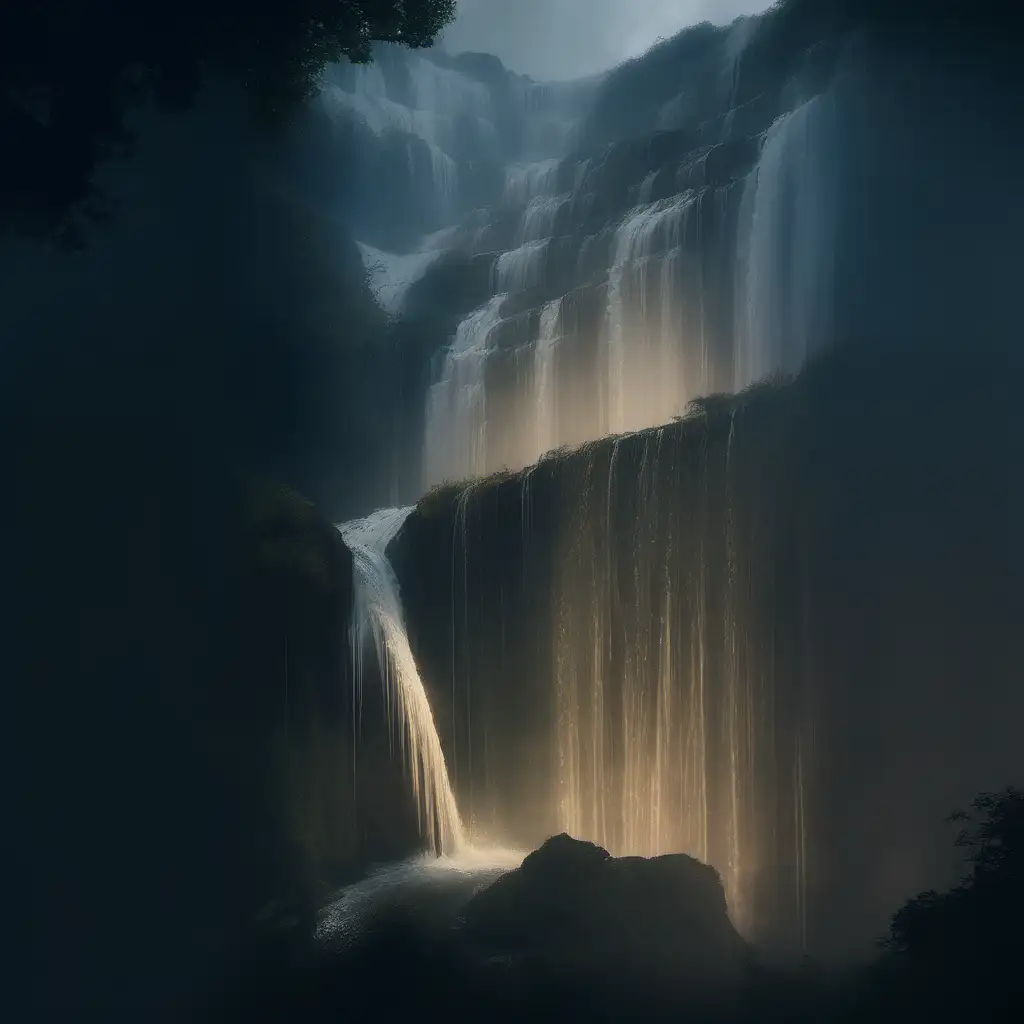 in the style of the attached waterfall