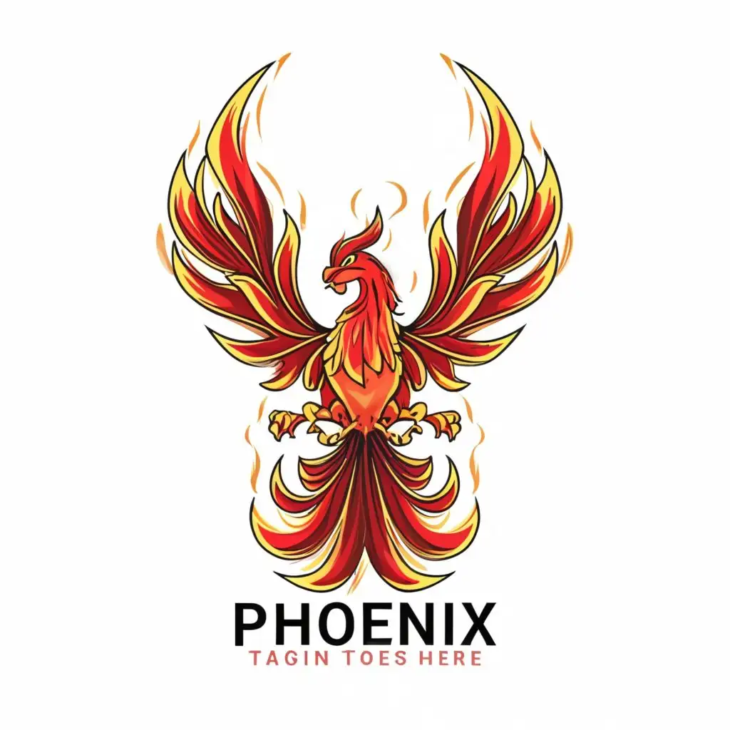 LOGO-Design-For-Phoenix-Ascend-Vibrant-Wings-Igniting-the-Sky