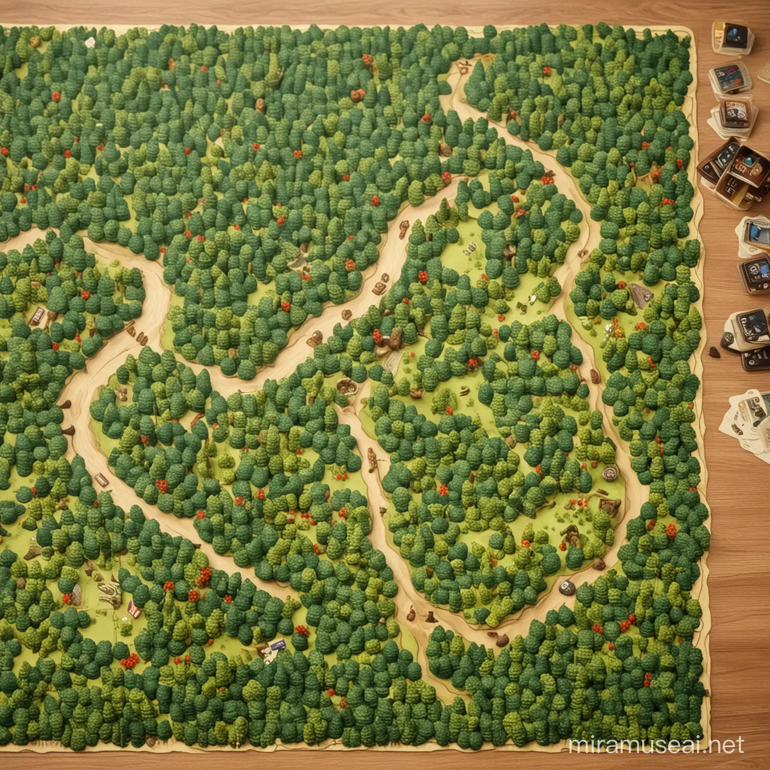 Board Game Forest Map Creation Designing a Lush Wilderness
