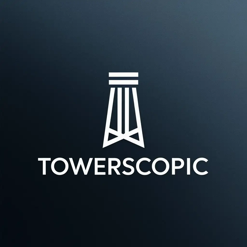 logo, tower, with the text "towerscopic", typography, be used in Technology industry