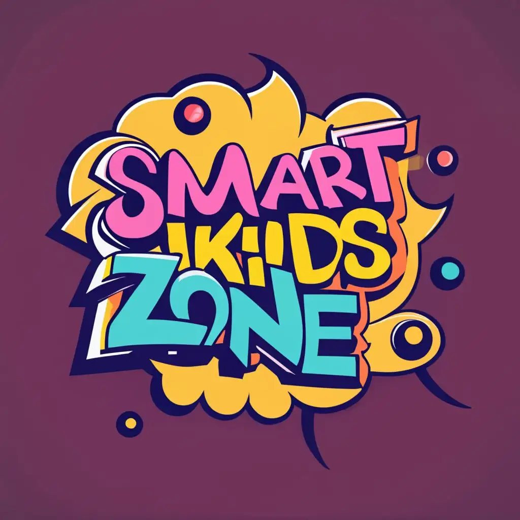 logo, This is a kids youtube channel where educational as well as entertainment contents available, with the text "SmartKidsZone", typography, be used in Education industry