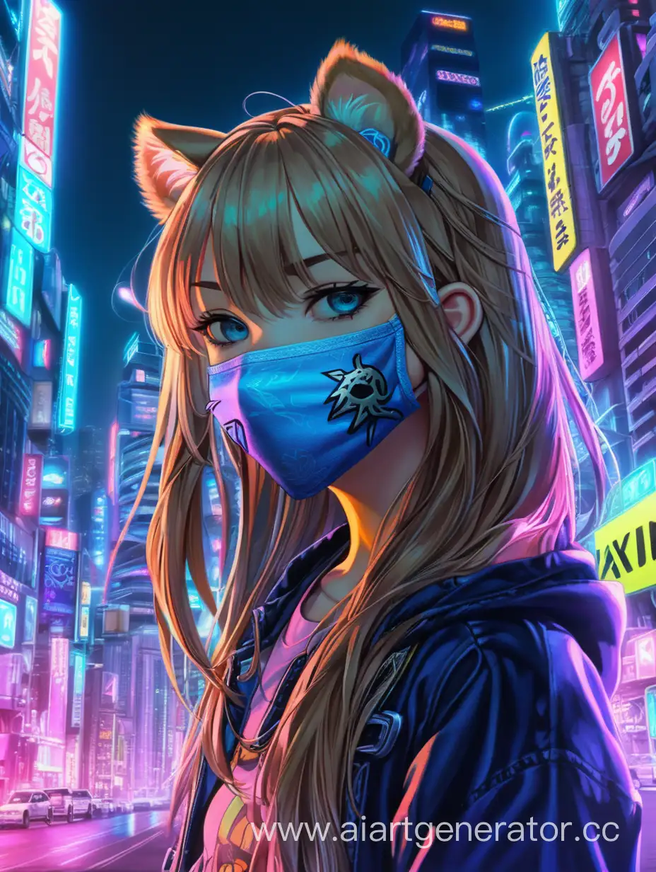 Enchanting-Anime-Lioness-in-Neon-City-with-Fangs-Mask
