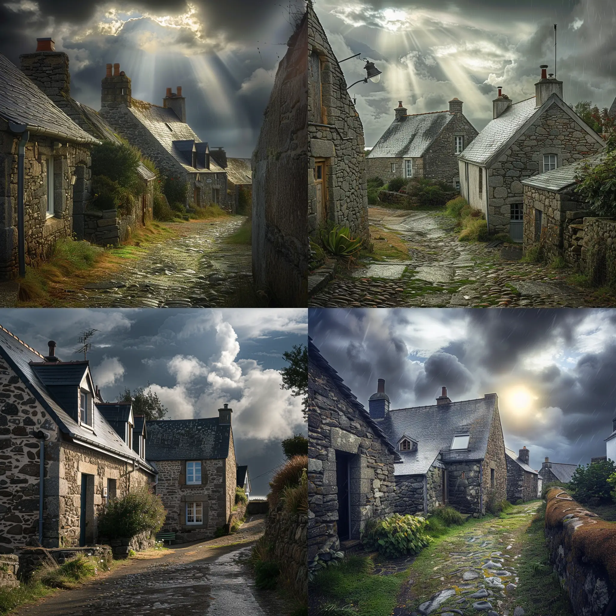 Picturesque-Brittany-Seaside-Village-Granite-Houses-under-Contrasting-Sky