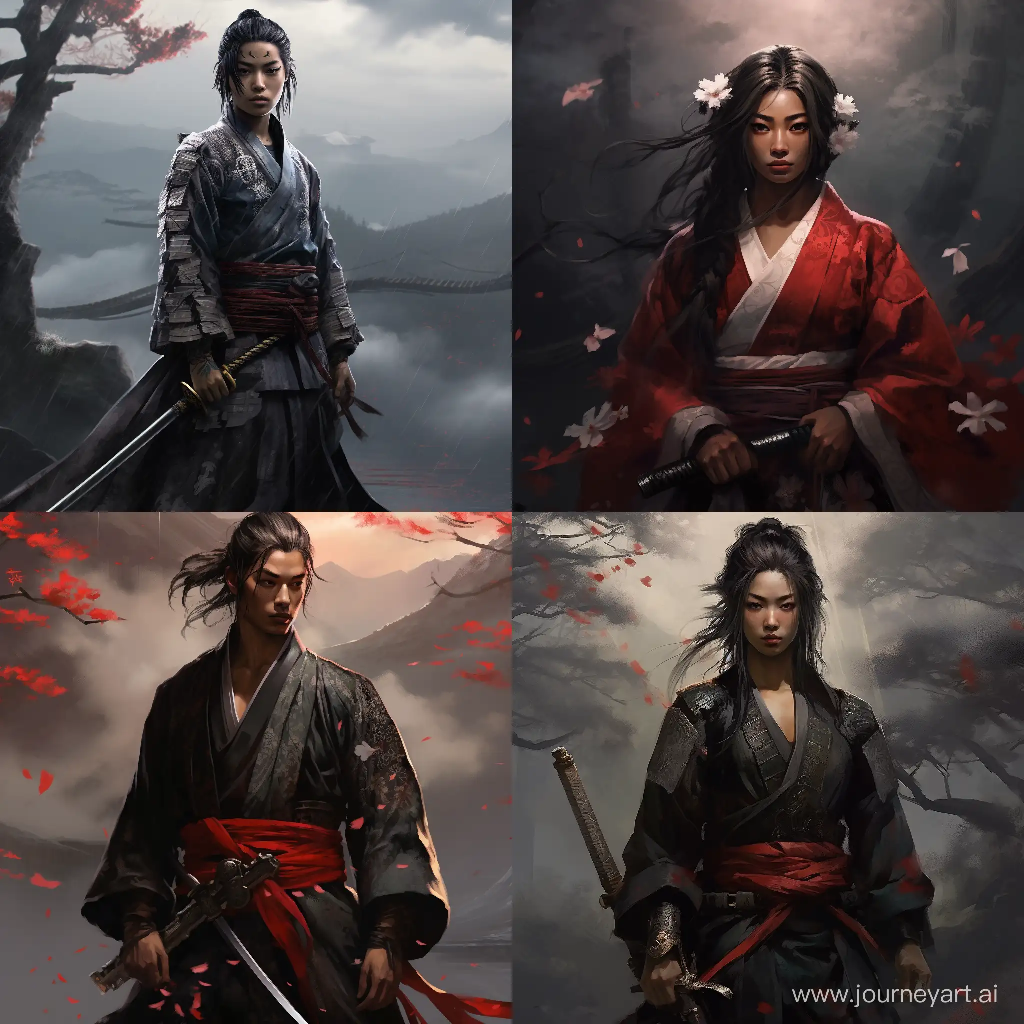 Young fantasy samurai