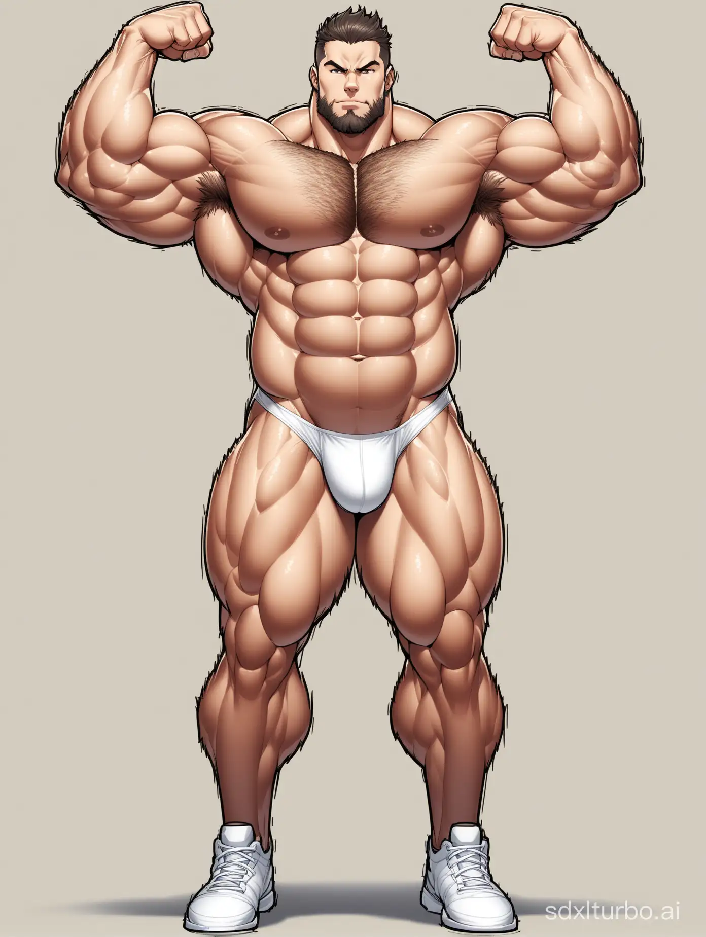Massive-Muscle-Stud-Displaying-Biceps-in-Underwear