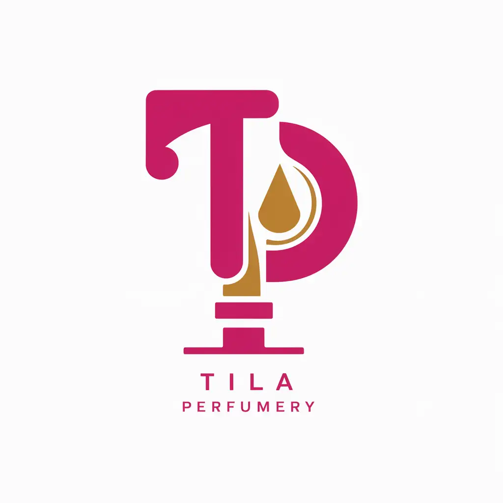 Innovative Negative Space Perfume Logo Design Tila Perfumery