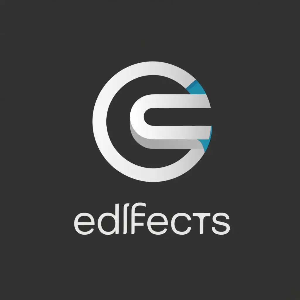 a logo design,with the text "Ediffects", main symbol:E ,Moderate,be used in Entertainment industry,clear background