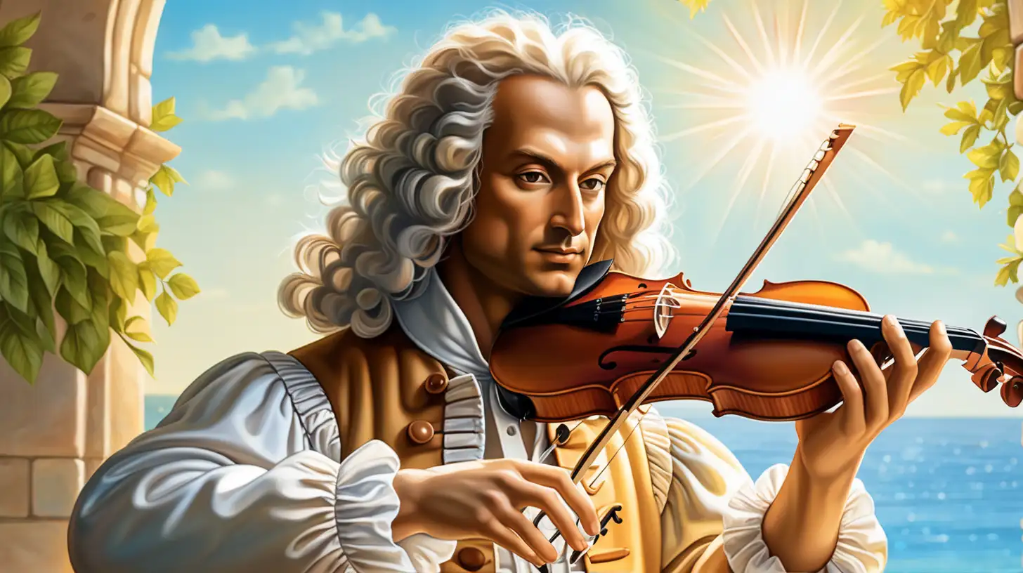 Antonio Vivaldi in Summer Sunlight Baroque Composer Embracing Warmth