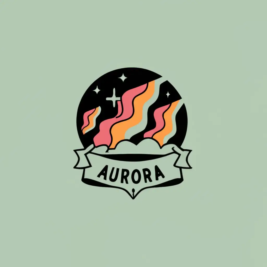 logo, sky

, with the text "aurora
", typography, be used in Religious industry