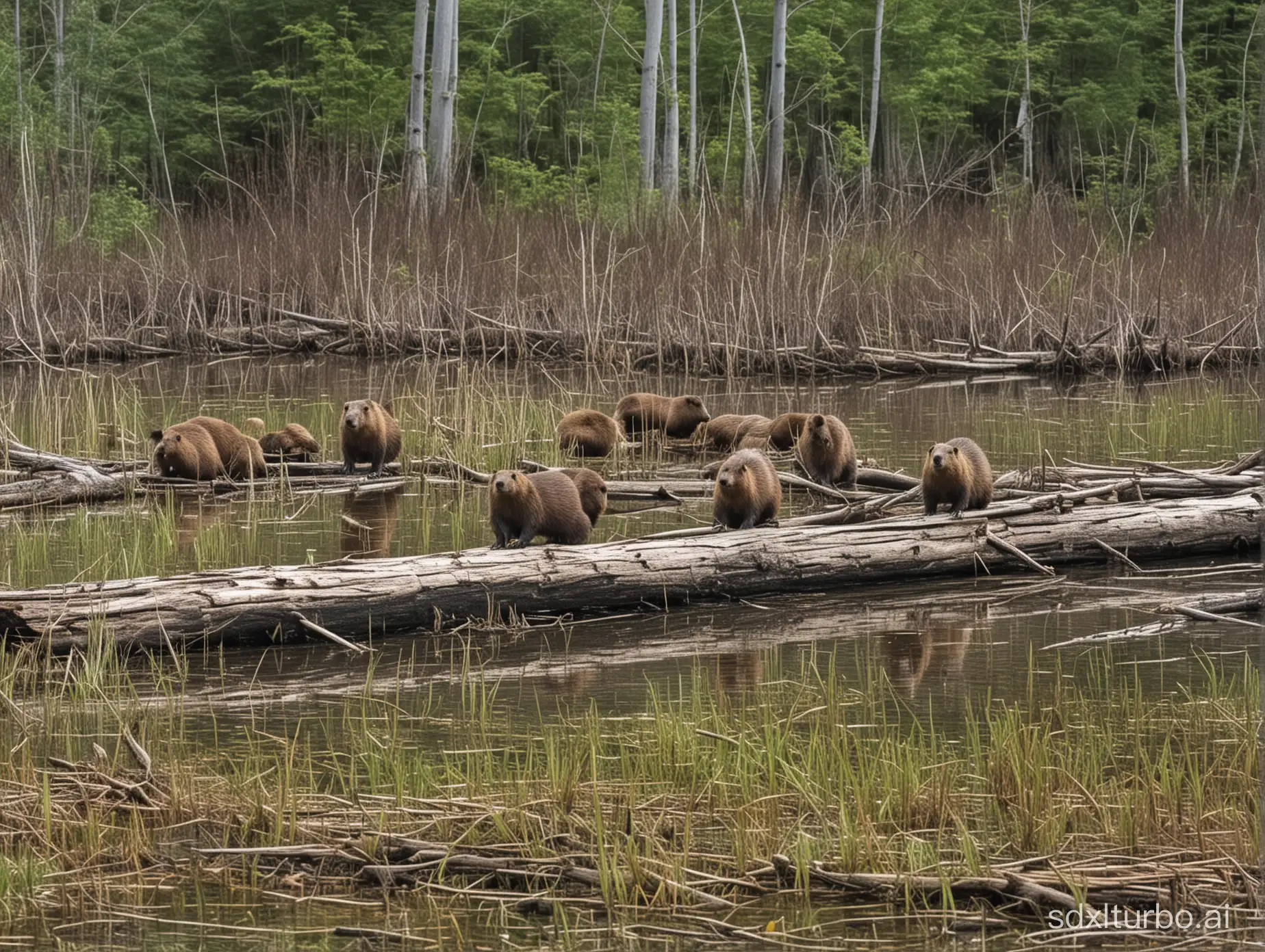 A few logging beavers