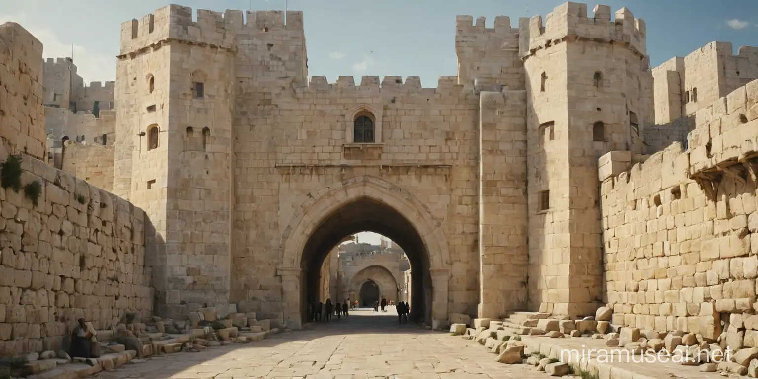 Empty Eastern Gate of Jerusalem in Biblical Era