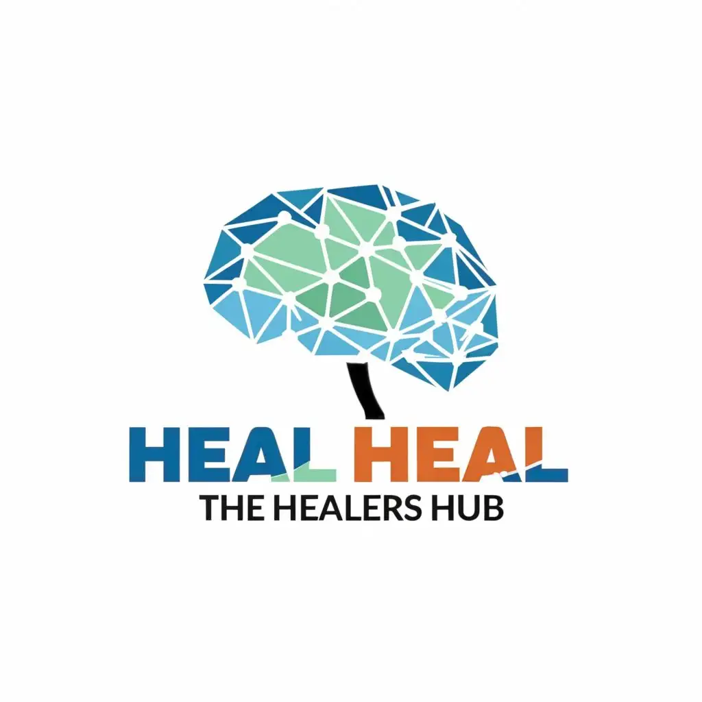 logo, Brain, with the text "Heal The Healers Hub", typography, be used in Medical Dental industry