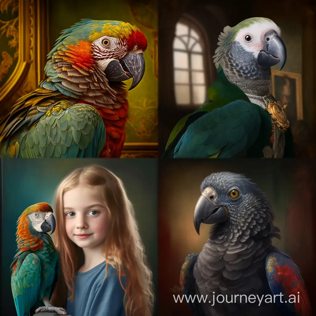Vibrant-Parrot-Portrait-Colorful-Feathers-in-a-Captivating-CloseUp