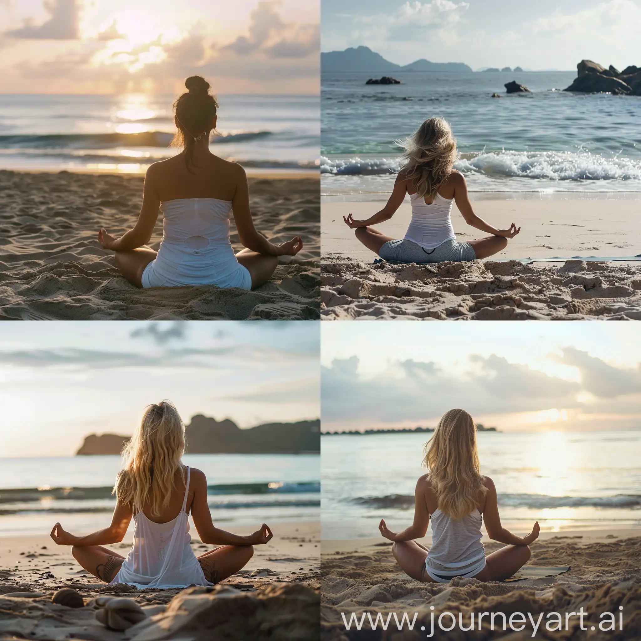 Tranquil-Beach-Yoga-with-Serene-Woman