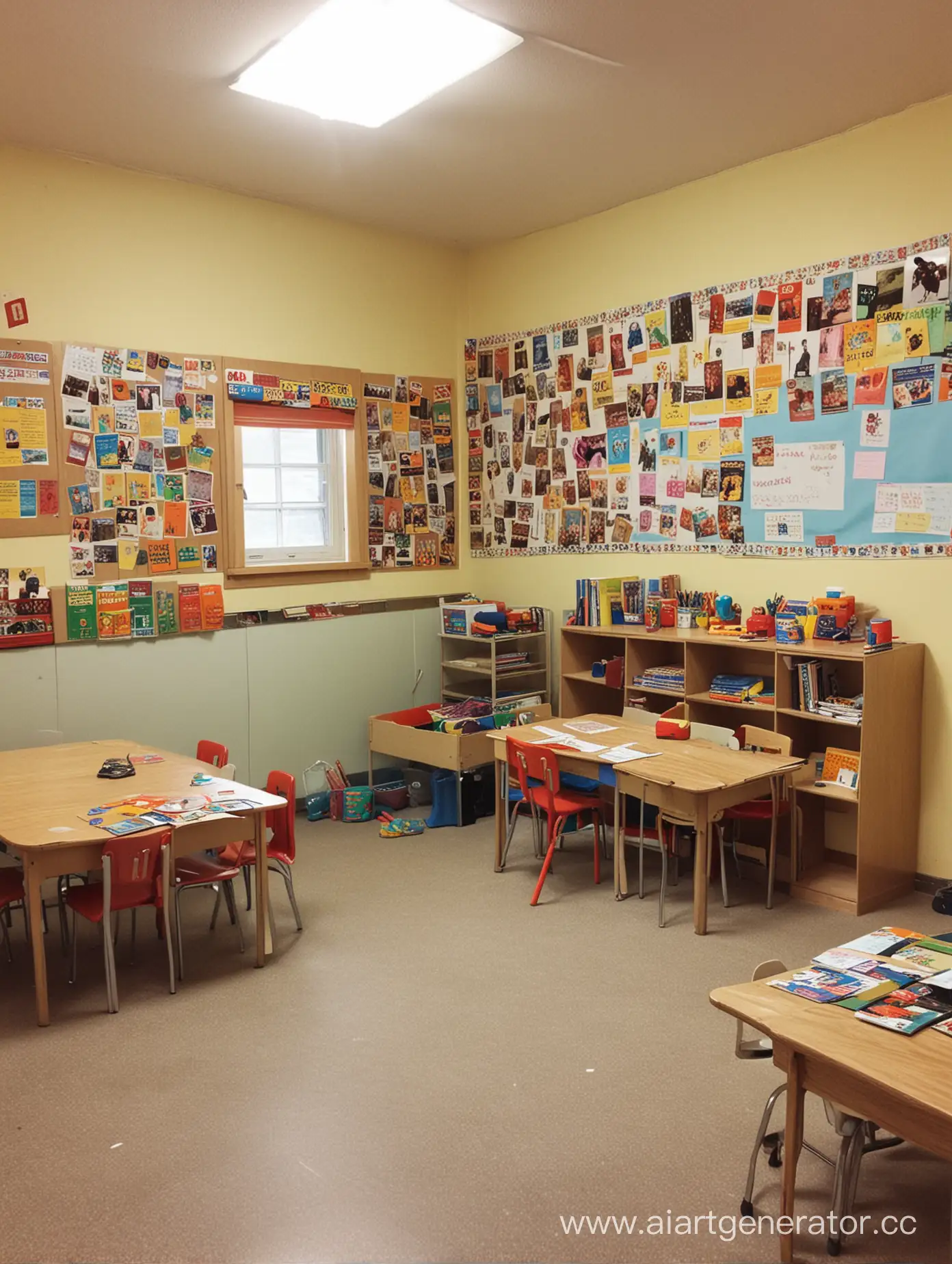 Nostalgic-Kindergarten-Classroom-with-Colorful-Decor-and-Learning-Materials