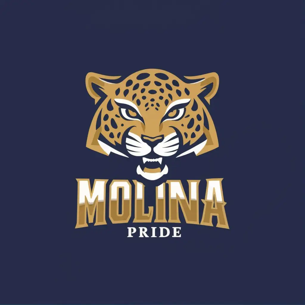 a logo design,with the text "Molina PRIDE", main symbol:Jaguar,Moderate,be used in Education industry,clear background