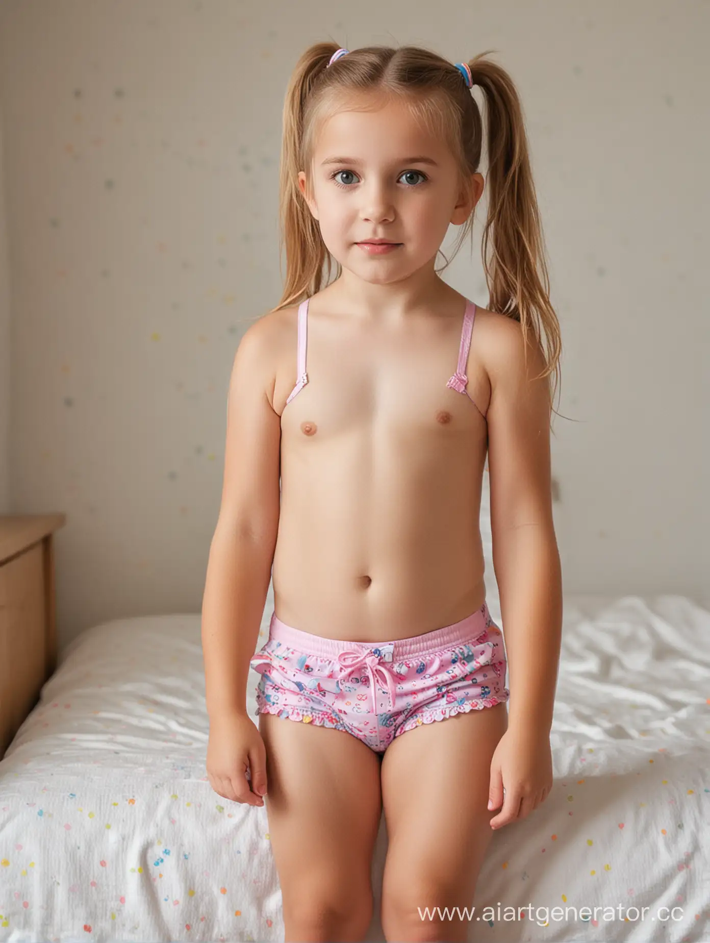 8 year old girl in panties shorts